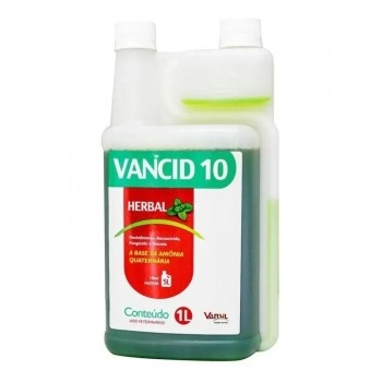 Vancid 10 Herbal 1 Litro Desinfetante Bactericida Vansil