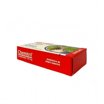 Chemitril Enrofloxacino Cães E Gatos 150mg Com 10 Comprimidos - Chemitec