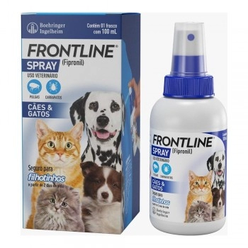 Frontline Spray 100ml Para Cães e Gatos Antipulgas e Carrapatos - Boehringer