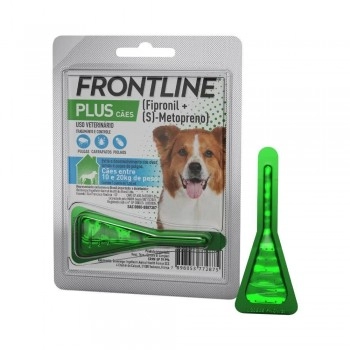 Frontline Plus Pipeta Cães M 1,34mL 10 A 20kg - Boehringer