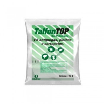 Talfon Top 100g Pó Antipulgas Piolhos e Carrapatos Sachê Indubras