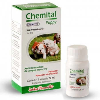 Chemital Puppy Vermífugo Para Filhotes Cães 20mL - Chemitec