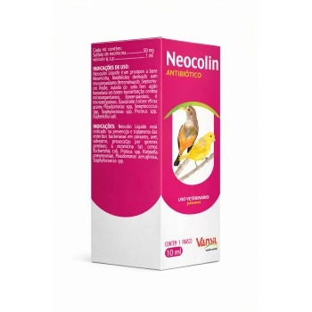 Neocolin Líquido Antibiótico Para Pássaros 10mL - Vansil