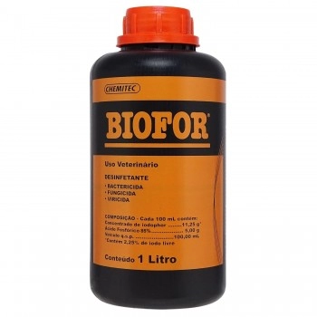 Biofor Desinfetante 1 Litro Bactericida e Fungicida Chemitec