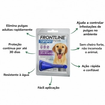 Frontline Topspot Cão Pipeta 2,68ml Até 20-40kg - Boehringer Ingelheim