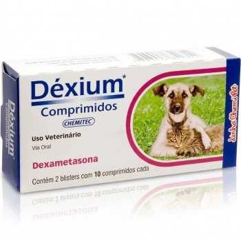 Dexium Anti-inflamatório para Cães e Gatos com 10 Comprimidos