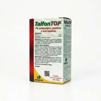 Talfon Top 100g Pó Antipulgas Piolhos e Carrapatos Indubras