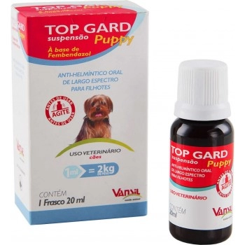 Top Gard Puppy Suspensão Vermífugo 20mL - Vansil