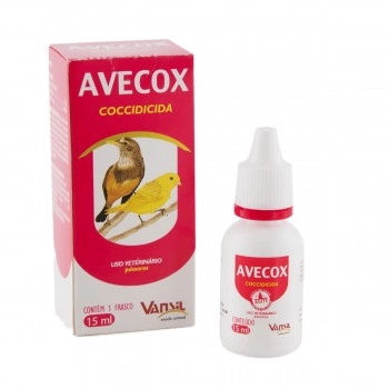 Avecox Solução Oral 15mL Tratamento de Coccidiose para Pássaros - Vansil