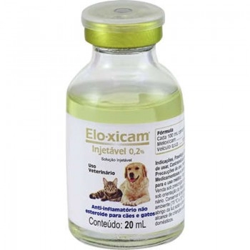 Elo-Xicam Injetável 0,2% Anti-Inflamatório Para Cães e Gatos 20mL - Chemitec