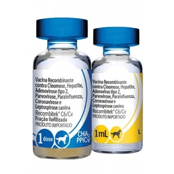 Vacina Recombitek® C6/Cv V8 Para Cães Com 25 Doses - Boehringer