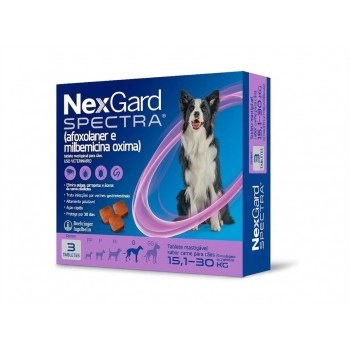 NEXGARD SPECTRA G - 4,0 GR (15,1 A 30KG - 3 TABLETE)
