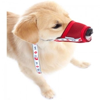 Focinheira para Cachorro de Tecido N°8 19cm Vermelho - Pet Med