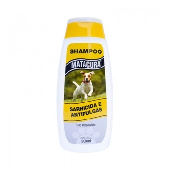 Shampoo Matacura Cachorros Anti Pulgas e Sarnicida 200 ml 