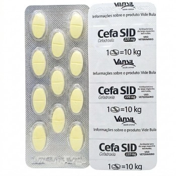 Cefa SID 110mg Antimicrobiano Cefadroxila para 5Kg 10 Comprimidos Vansil