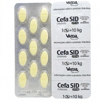Cefa SID 220mg Antimicrobiano Cefadroxila para 10Kg 10 Comprimidos Vansil