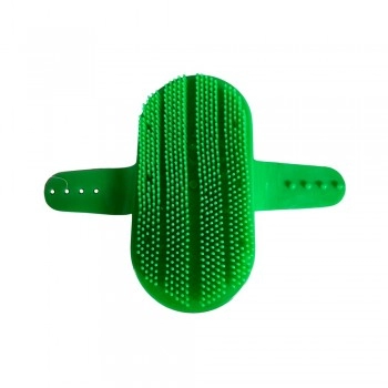 Rasqueadeira Raspadeira de Plástico Oval com Pontas Finas Verde Agrozootec