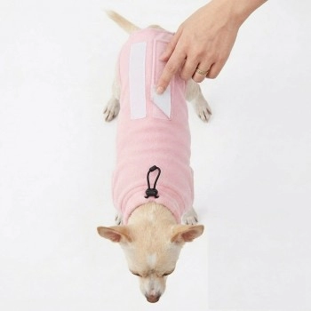 Roupa Pós Cirúrgica para Cachorro n°1 24cm Rosa MR Art Animal