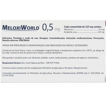 MeloxiWorld 0,5mg Meloxicam Anti-Inflamatório 10 Blísteres World