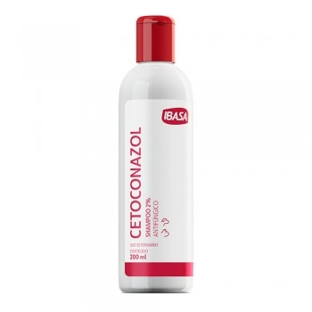 Shampoo Cetoconazol 2% Para Cães e Gatos com 200ml Ibasa