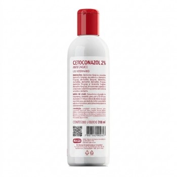Shampoo Cetoconazol 2% Para Cães e Gatos com 200ml Ibasa