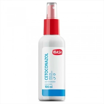 Spray Shampoo Cetoconazol 2% Para Cães e Gatos com 200ml Ibasa