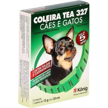 Coleira Antipulgas para Cães Filhotes Tea 327 13g 33cm Konig