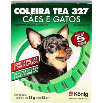 Coleira Antipulgas para Cães Filhotes Tea 327 13g 33cm Konig
