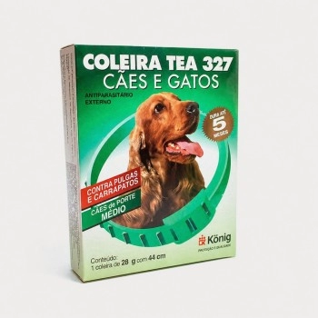 Coleira Antipulgas para Cães Pequenos e Médios Tea 327 28g 44cm Konig