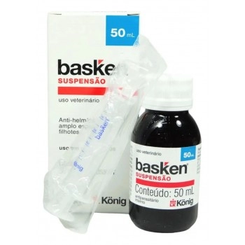 Vermífugo Basken Suspensão Anti-helmíntico para Cães e Gatos 50ml Konig