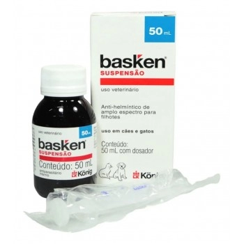 Vermífugo Basken Suspensão Anti-helmíntico para Cães e Gatos 50ml Konig