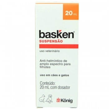 Vermífugo Basken Suspensão Anti-helmíntico para Cães e Gatos 20ml Konig