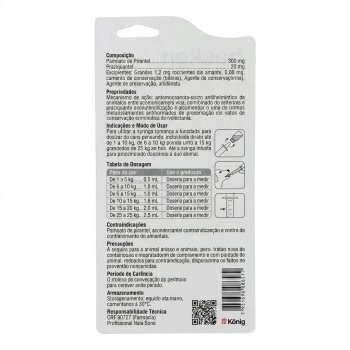 Vermífugo Basken Suspensão Plus 5 para Cães Dose Individual 5ml Konig