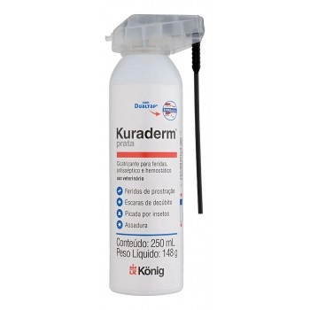 Kuraderm Cicatrizante Fisiológico e Desinfetante Aerossol 250ml Konig