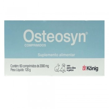 Osteosyn Suplemento Alimentar 2000mg para Cães 60 Comprimidos Konig