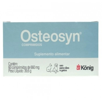 Osteosyn Suplemento Alimentar 660mg para Cães 60 Comprimidos Konig