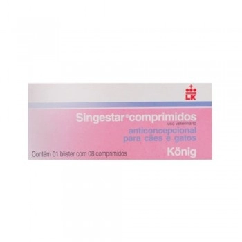 Singestar Anticoncepcional para Cães e Gatos 280mg 8 Comprimidos - Konig