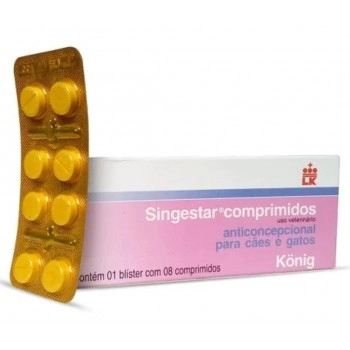 Singestar Anticoncepcional para Cães e Gatos 280mg 8 Comprimidos - Konig