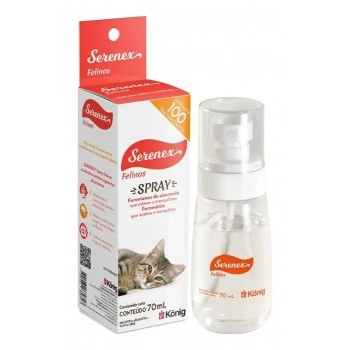 Serenex Spray Felino 70ml Spray Comportamental para Gatos Konig