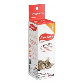Serenex Spray Felino 70ml Spray Comportamental para Gatos Konig