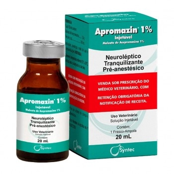 Apromazin 1% Acepromazina 1% Injetável 10mL - Syntec