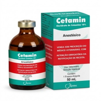 Cetamin 10% Anestésico Injetável 50mL - Syntec