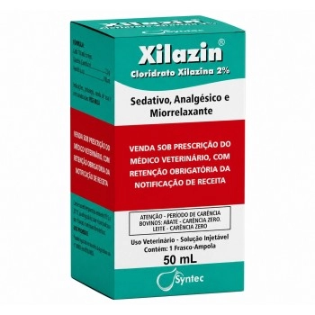 Xilazin Sedativo Injetável 50mL Xilazina 2% - Syntec