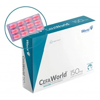 Cefaworld (Cefalexina) 150mg - Caixa com 12 Comprimidos