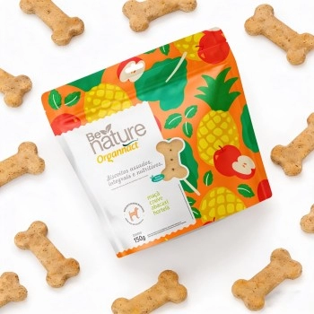 Biscoitos Be Nature Cães Sabor Maçã, Couve, Abacaxi e Hortelã 150g - Organnact