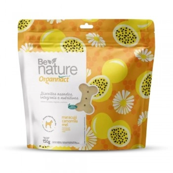 Biscoitos Be Nature Cães Sabor Maracujá, Camomila e Mel 150g - Organnact