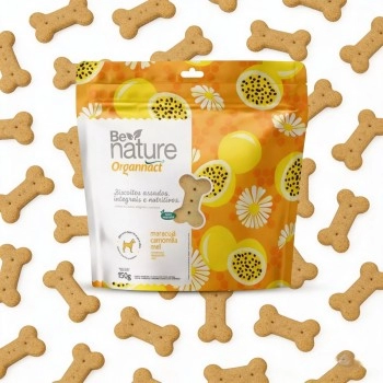 Biscoitos Be Nature Cães Sabor Maracujá, Camomila e Mel 150g - Organnact