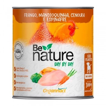 Alimento Natural Be Nature Day By Day para Cães Filhotes Sabor Frango 300g - Organnact