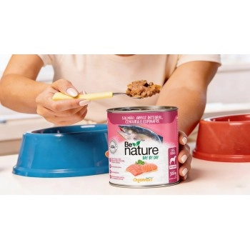 Alimento Natural Be Nature Day By Day para Cães Idosos Sabor Salmão 300g - Organnact