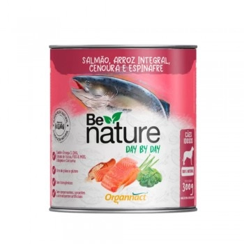 Alimento Natural Be Nature Day By Day para Cães Idosos Sabor Salmão 300g - Organnact